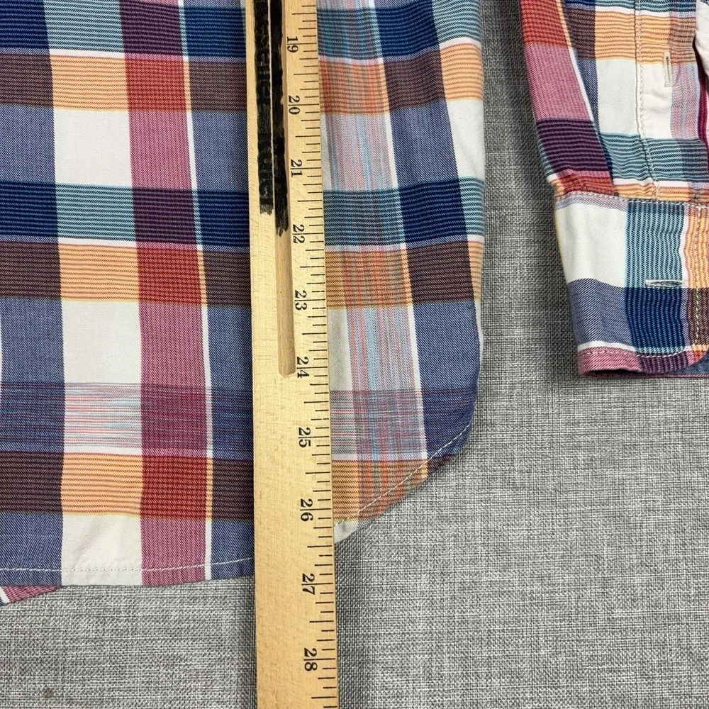Tommy Bahama Shirt Mens Medium Multicolor Plaid Long Sleeve Button Up Casual